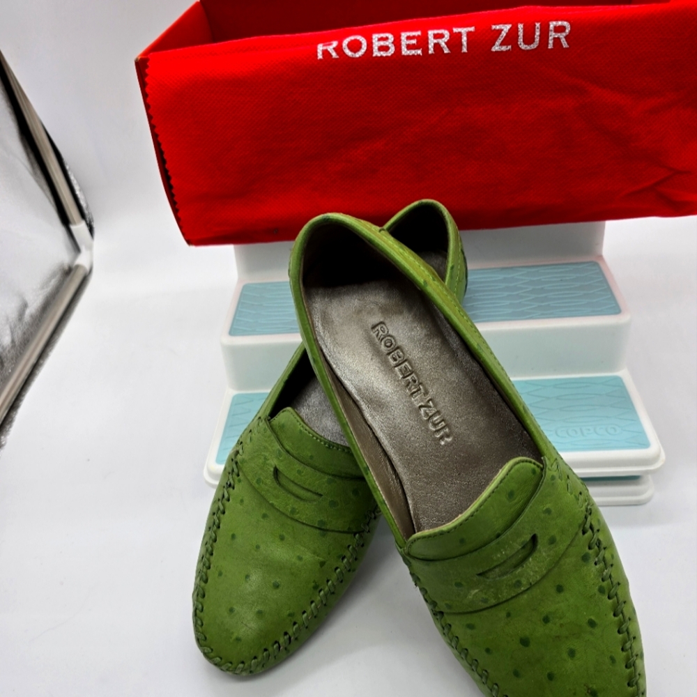 Robert Zur Petra True Glove Loafer Driving Moccasin 8.5 aaaa 4a  Kiwi